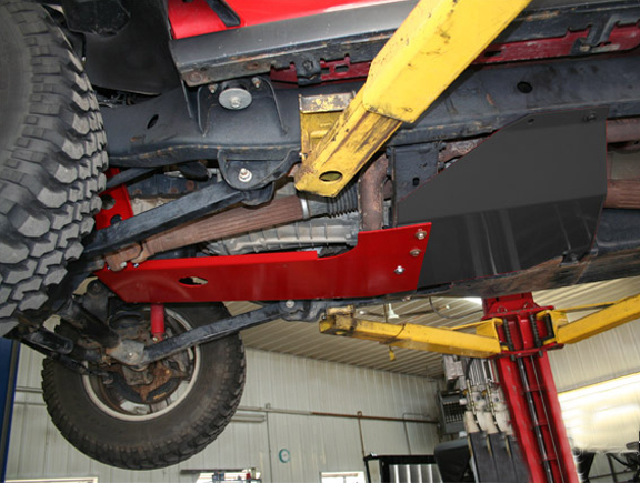 JCR Offroad Engine Skid Plate Black - JK