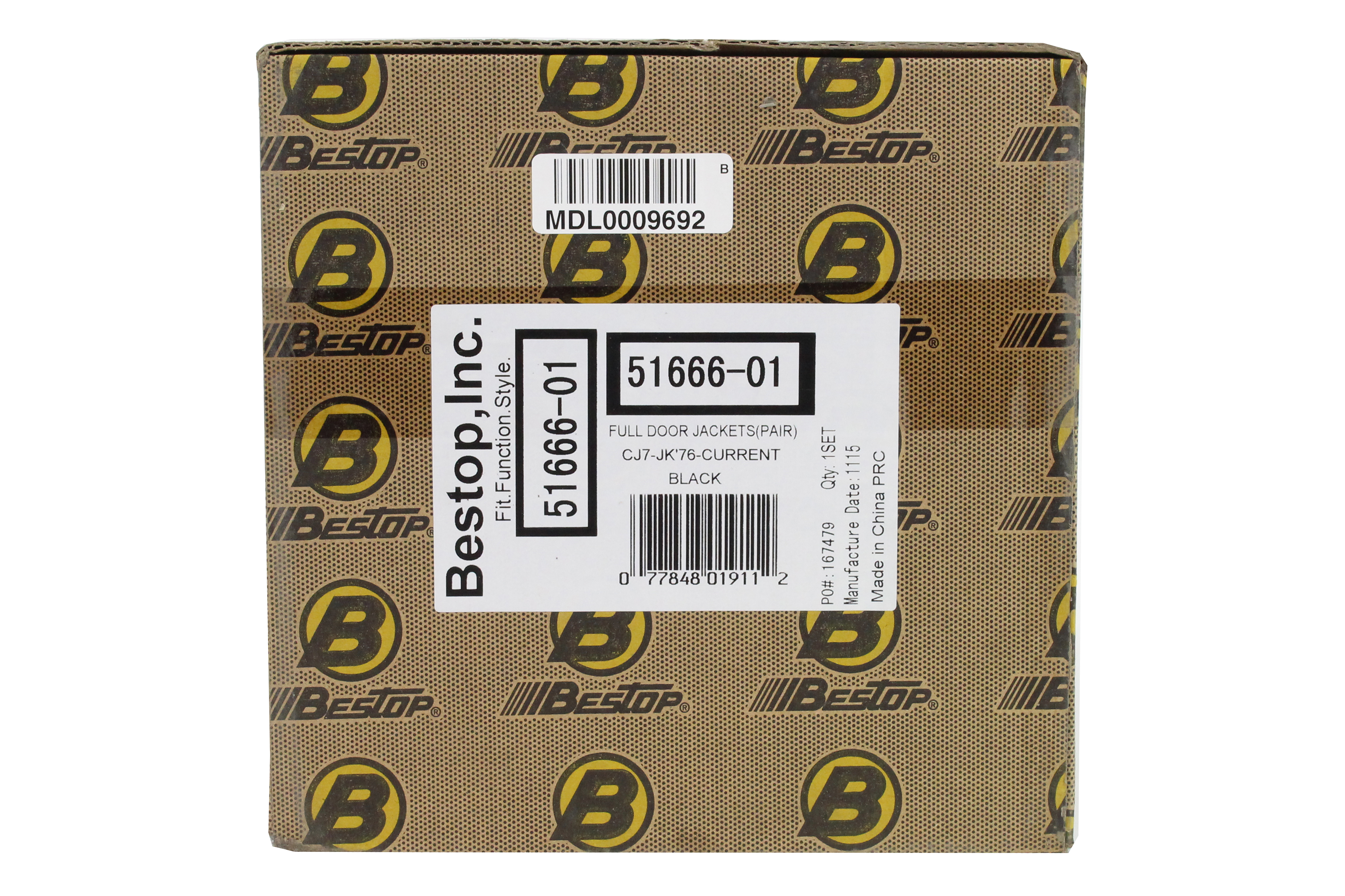Bestop Door Jackets For Full Steel Doors Black - JK/LJ/TJ/YJ