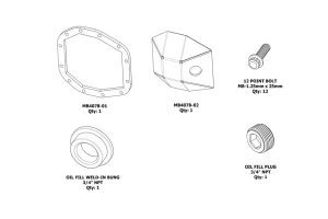 Motobilt DIY Rear DIFF Cover Sport M200  - JT/JL