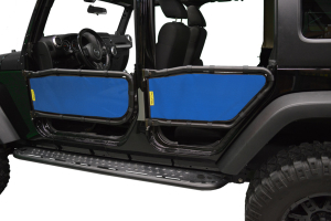 Dirty Dog 4x4 Olympic Tube Door Screen Front & Rear, Blue - JK 4DR