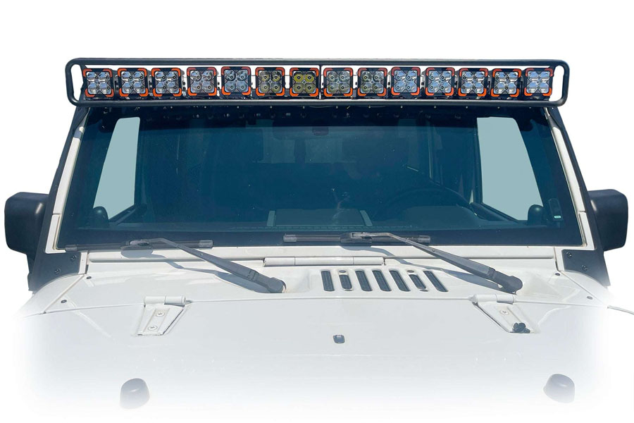 Turn Offroad Baja Windshield Curved Light Mount - JK