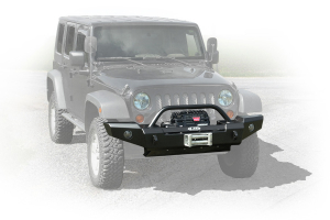 LOD Signature Series Full Width Front Bumper w/Bull Bar Black Powder Coated - JK