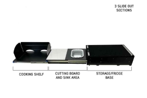 Overland Vehicle Systems Camp Cargo Kitchen w/Slide Out Sink/Shelf/Work Station