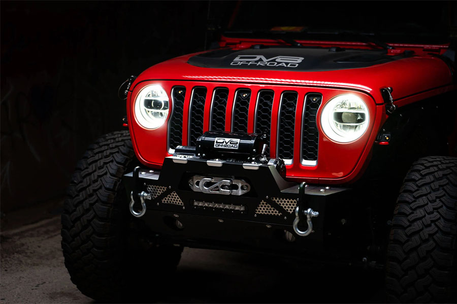 DV8 Offroad LED Headlights - Chrome - JT/JL