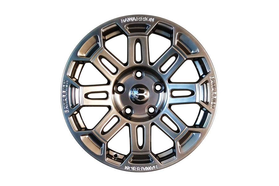 Bawarrion BUiL'T 17x8.5 5x5 18mm Wheel - Hyper Silver w/ Chrome Logo - JL/JT/JK