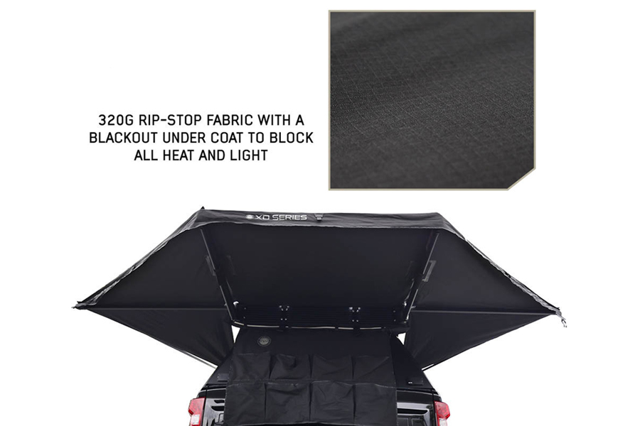 Overland Vehicle Systems XD Nomadic 315 Degree Awning - Black Fabric and Travel Cover 