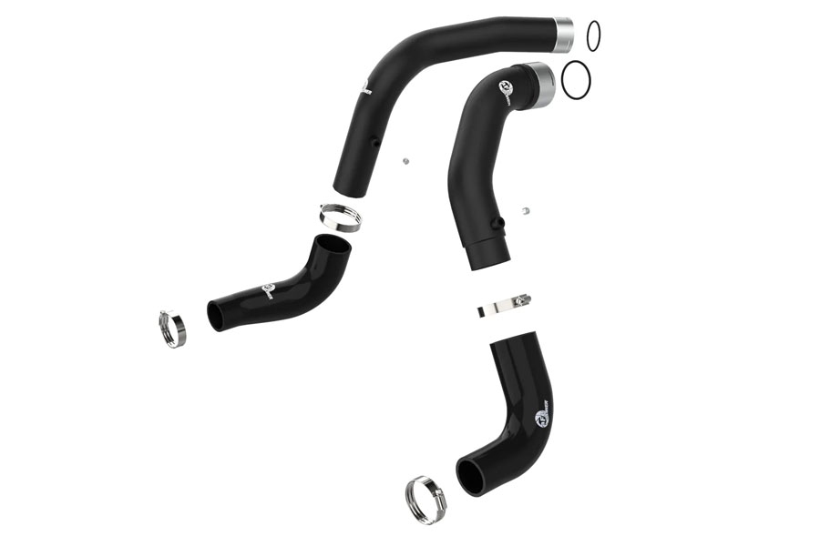 aFe POWER BladeRunner 3in Hot and Cold Charge Pipe Kit - Black - 2021-23 JT / 2020-23 JL Diesel