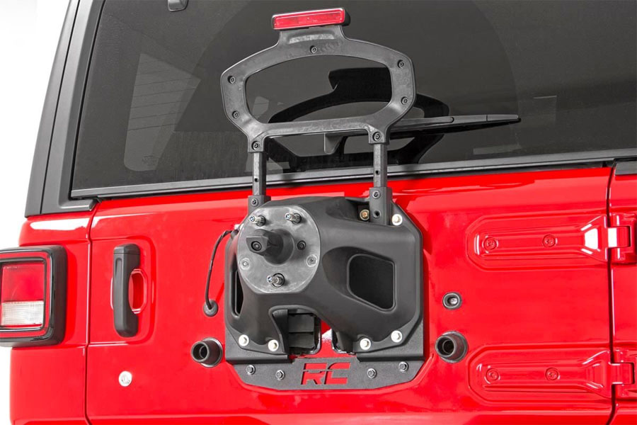 Rough Country Tire Carrier Relocation Plate w/o Rear Proximity Sensors - JL