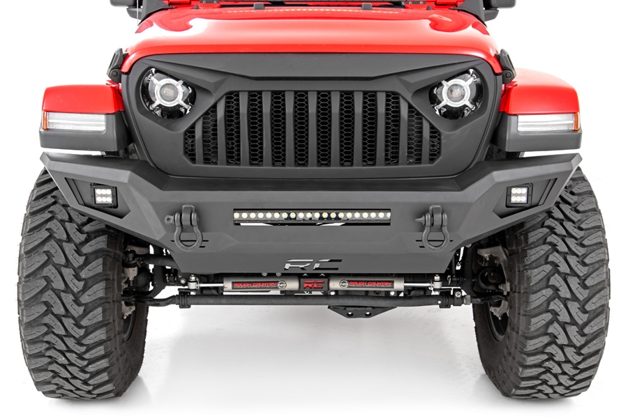 Rough Country Front Bumper w/ Skid Plate   - JT/JL/JK