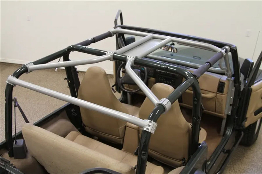 Rock Hard 4x4 Rear Overhead Angle Bars - LJ/TJ 2003-06