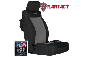 Bartact Tactical Series Front Seat Covers - Black/Graphite, SRS-Compliant - JK 2007-10