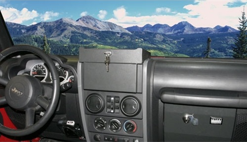 Tuffy Security Wrangler Flip-n-Lock Stereo Cover & Tray - JK 2007-10