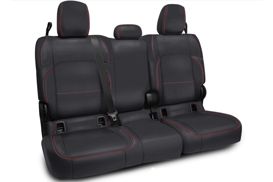 Jeep Jt Prp Rear Bench Seat Cover Black With Red Stitching Jeep