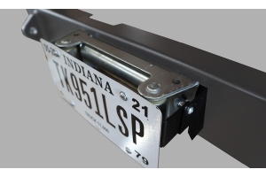 LOD Universal Front Bumper Fairlead Flip-Up License Plate Mount - JT/JL/JK