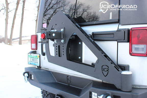 JCR Offroad Shield Rear Bumper Tire Carrier Upper Bare - JK