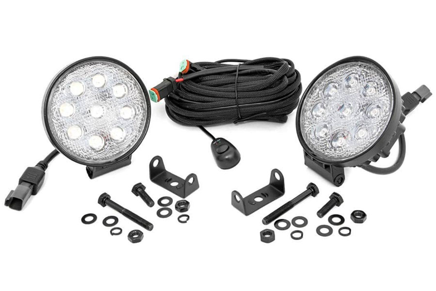 Rough Country 4in Chrome Series LED Lights - Pair