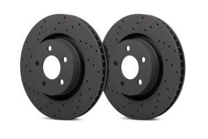 Hawk Performance Talon Street Front Rotors - Cross-Drilled and Slotted - JL