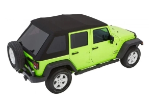 Bestop Window Replacement Set - Fits Trektop 54923 - Black Twill - JK 4dr
