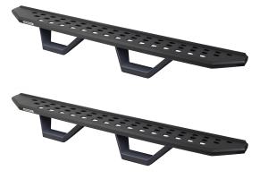 Go Rhino RB20 Running Boards w/ Drop Steps - Textured Black - JL 4Dr