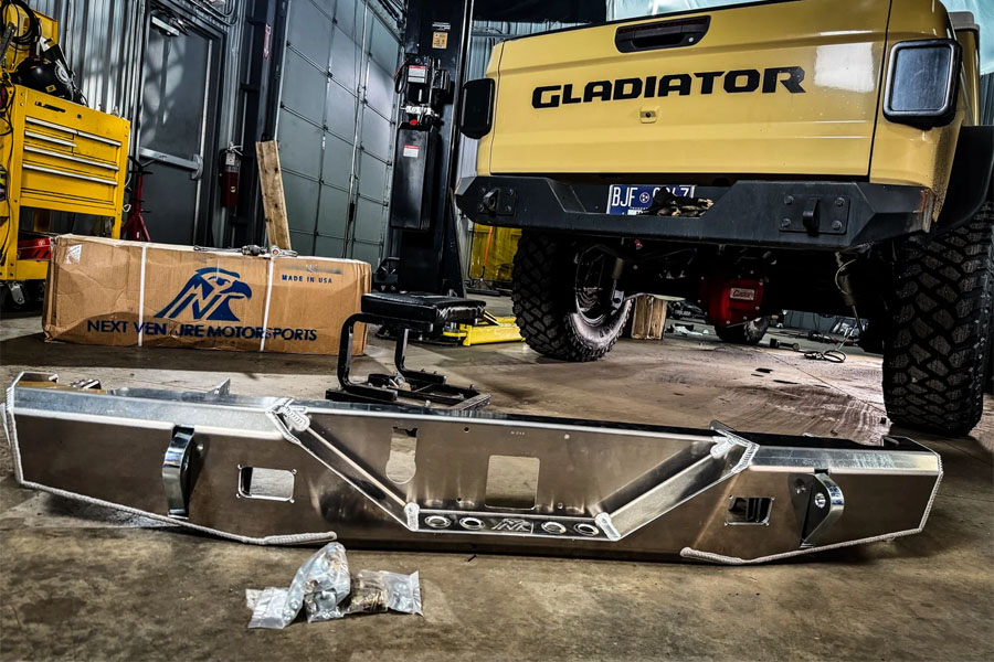 Next Venture Motorsports Featherweight Series Aluminum Rear Bumper - Bare - JT
