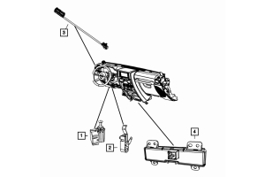 Mopar OEM Swaybar Switch Pod - JK 2008-09 Rubicon/Sahara/X Models