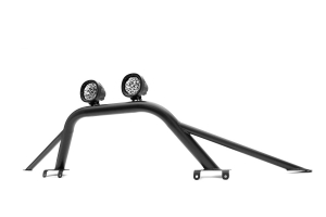 ZROADZ Prerunner Baja Bar Mid-Length Hoop Kit w/ 4in Round LED Pod Lights - White  - Bronco 2021+