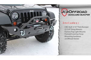 JCR Offroad Vanguard Full Width Front Winch Bumper Bare