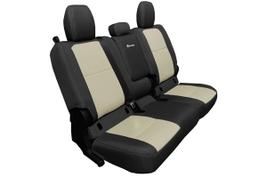 Bartact Tactical Series Rear Bench Seat Cover w/ Fold Down Arm Rest - Black/Khaki - JT