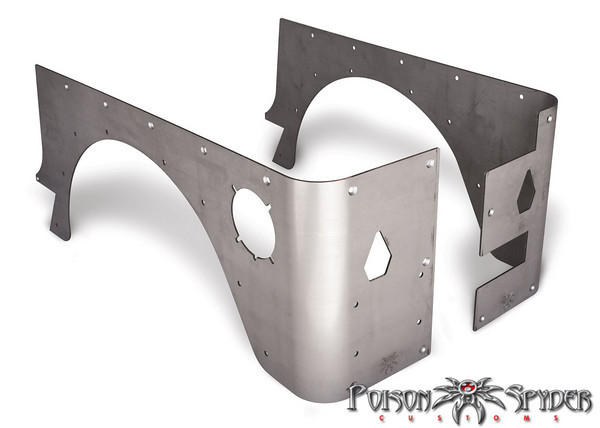 Poison Spyder Crusher Corners Aluminum Bare - TJ