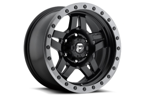 Fuel Offroad Anza D557 Series Wheel, 17x8.5 6x5.5 - Matte Black w/ Gun Metal Ring - Bronco 2021+