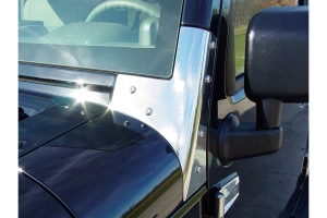 Kentrol Windshield Support Set - Polished Silver  - JK 