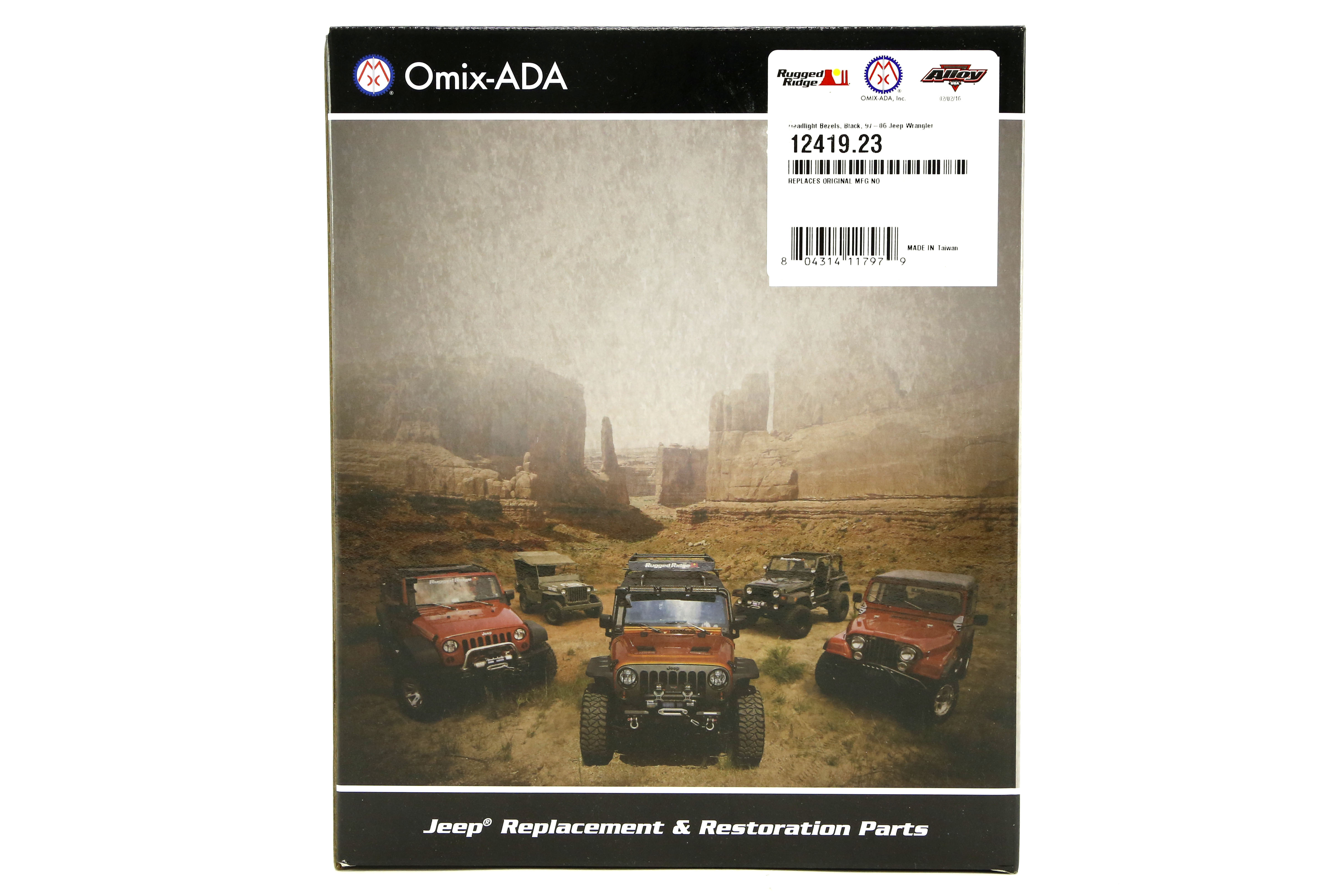 Rugged Ridge Black Headlight Bezels - TJ/LJ