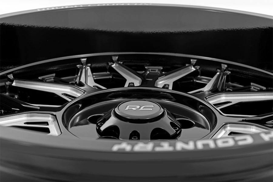 Rough Country 86 Series Wheel, 20x10 8x170 -19mm - Gloss Black