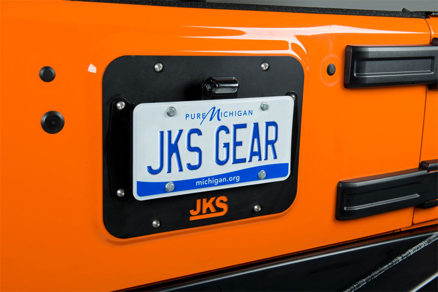 JKS Rear License Plate Relocation Kit w/ Light - JK
