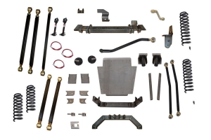 Clayton 6.5in Pro Series 3-Link Long Arm Lift Kit w/ Rear Coil Conversion Buckets - XJ 1984-01