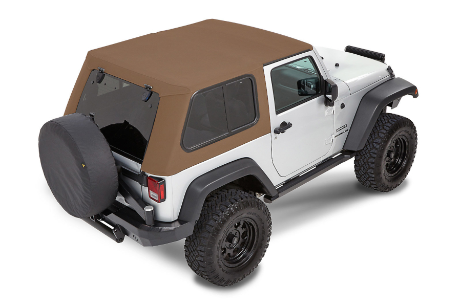 Sierra Offroad 2007-2018 Jeep Wrangler 4DR, Frameless JK Soft Top, 40 mil  Press Polish Windows