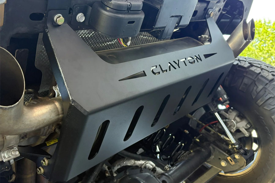 Clayton Off Road Muffler Skid Plate - Black Powder Coat - JL 392