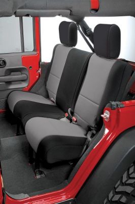 Rugged Ridge Rear Seat Cover Black/Grey - JK 4dr