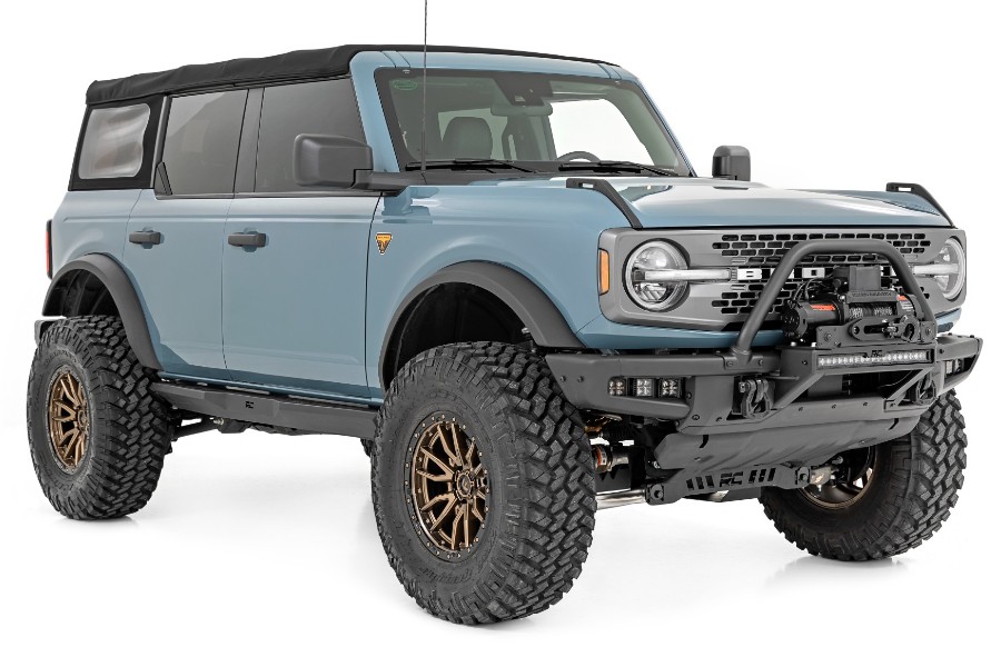 Rough Country Triple 2in Cube Fog Light Mount Kit, Amber DRL - Bronco 2021+