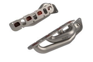 aFe Power Twisted Steel Short Tube Header - Titanium - JL 392