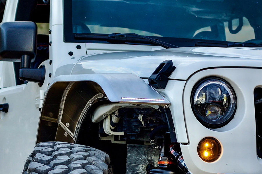 Next Venture Motorsports Aluminum High Line Fender Flares - Front - JK