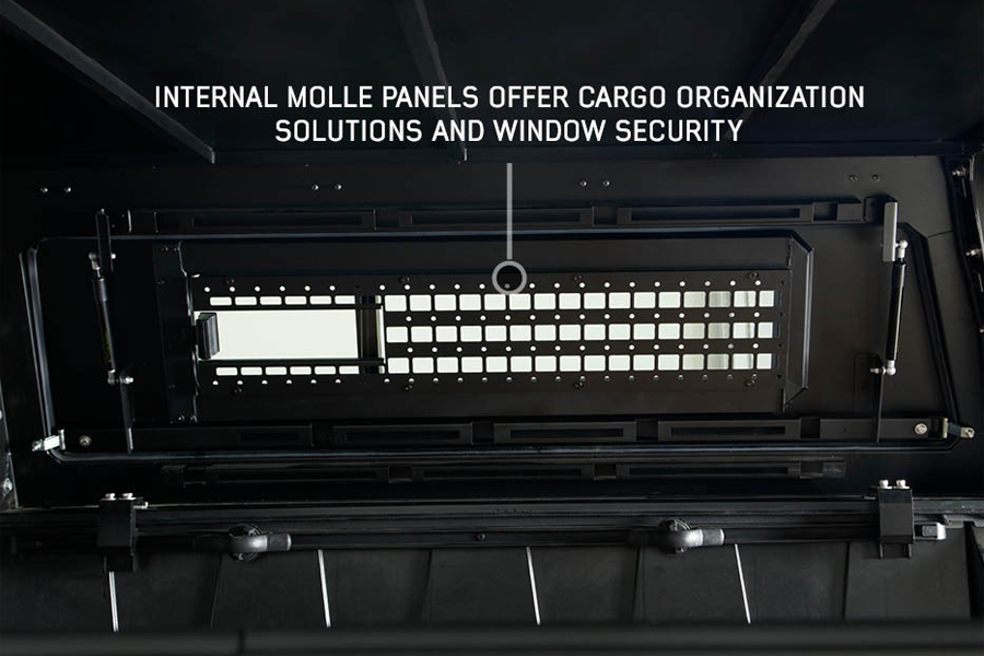 Overland Vehicle Systems Expedition Pro Plus Truck Cap w/Full Wing Window Doors and 3rd Brake Light  - JT 2021-26
