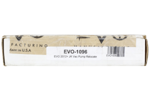 EVO Manufacturing Vacuum Pump Relocation Bracket Black - JK 2012+