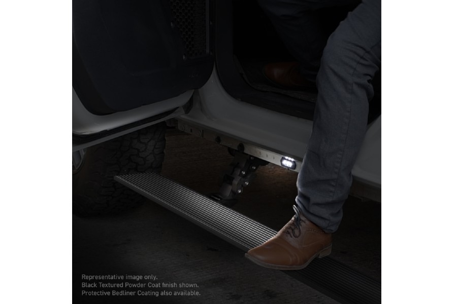Go Rhino E-Board E1 Electric Running Board Kit, Bedliner Coating - JK 4dr Sport