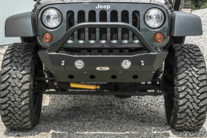 LOD Destroyer Shorty Front Bumper w/ Bull Bar Black Powder Coated