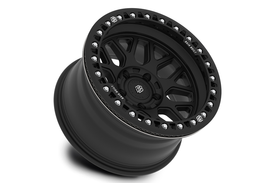 Baja Built Lite Brite OUTLAW Cast Beadlock Wheel, 17x9 5x5 -12mm - Black - JT/JL/JK