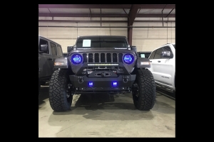 Quake LED 4in Tempest Series RGB Fog Lights, Black - Quad Lock/Interlock Compatible - JK/TJ