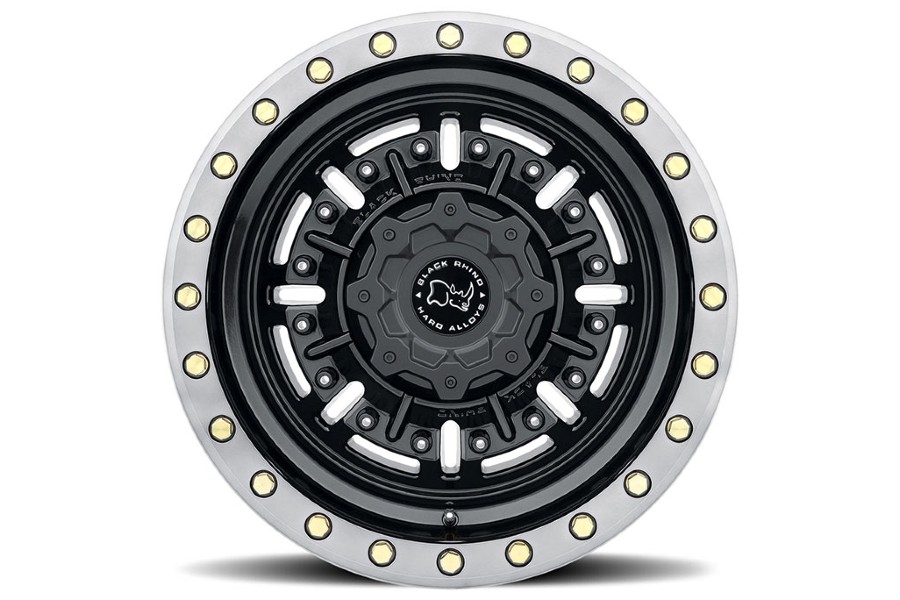 Black Rhino Abrams Wheel, 17x8.5 6x139 - Gloss Gunblack w/ Machined Dark Tint Lip - Ford Bronco