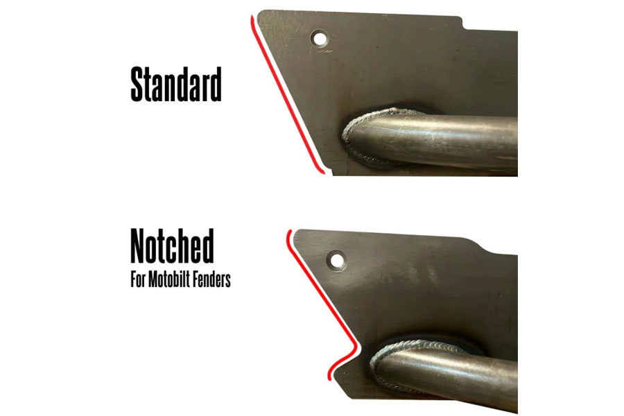 Motobilt Rocker Guards w/ Tube Step - Notched for Motobilt Front Fenders - TJ