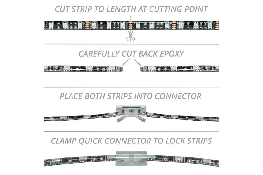 XK Glow Strip to Strip 4pin Quick Connector (XKchrome)